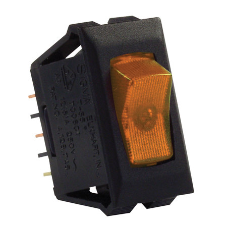 JR PRODUCTS JR Products 12555 Illuminated 12V On/Off Switch - Amber/Black 12555